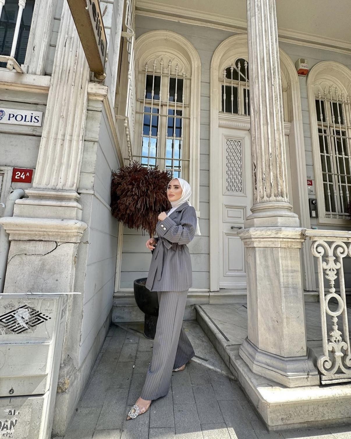 GRİY%20ÇİZGİLİ%20CEKET%20TAKIM%206102