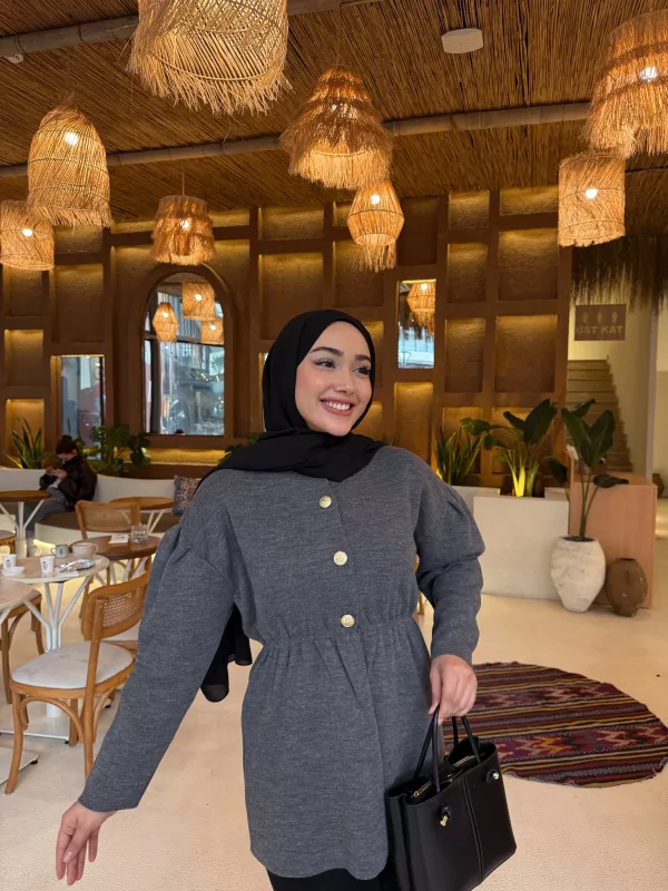 ANTRASİT  MERA TRİKO CEKET  2517