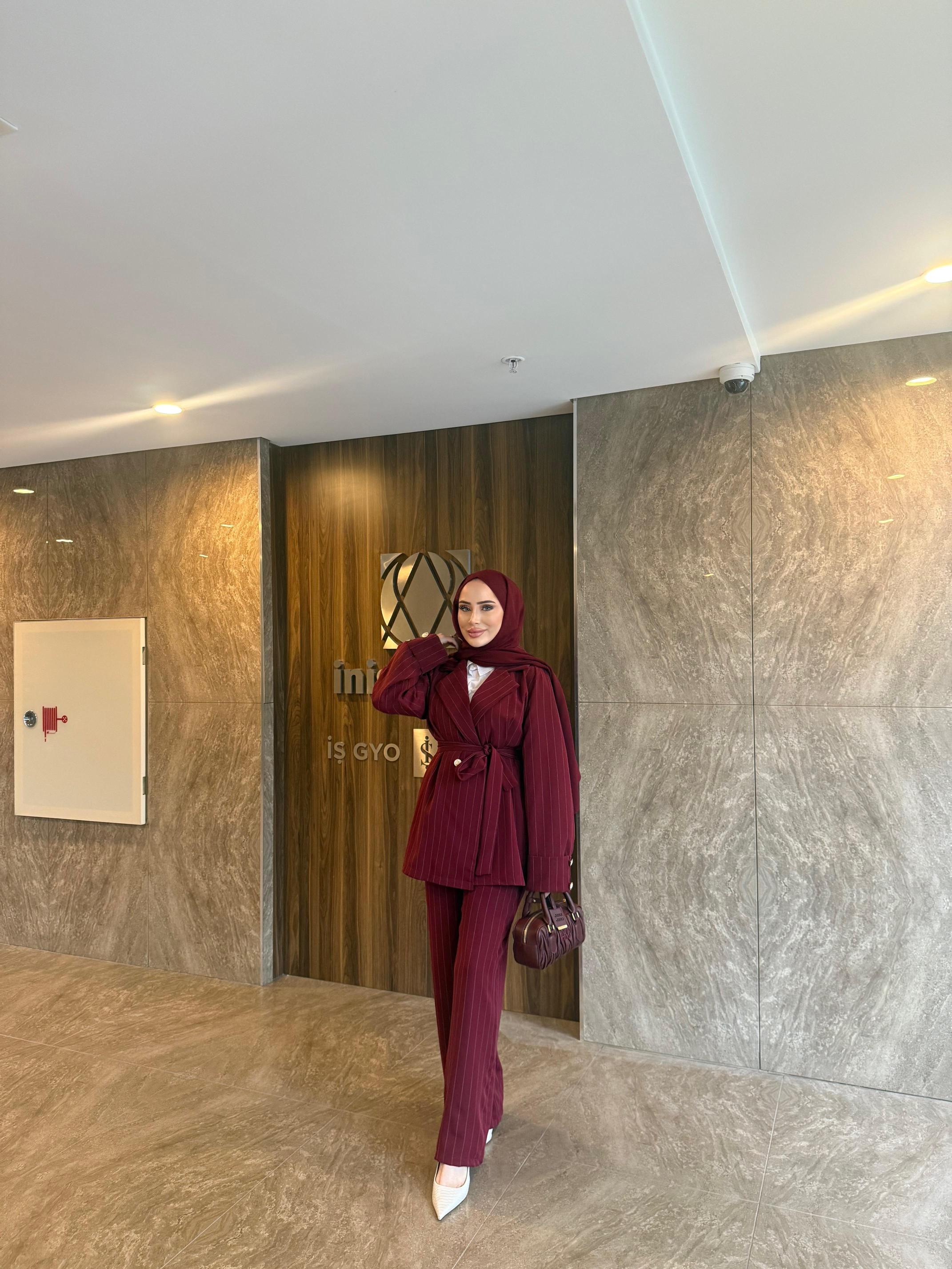 BORDO%20ÇİZGİLİ%20CEKET%20TAKIM%206102