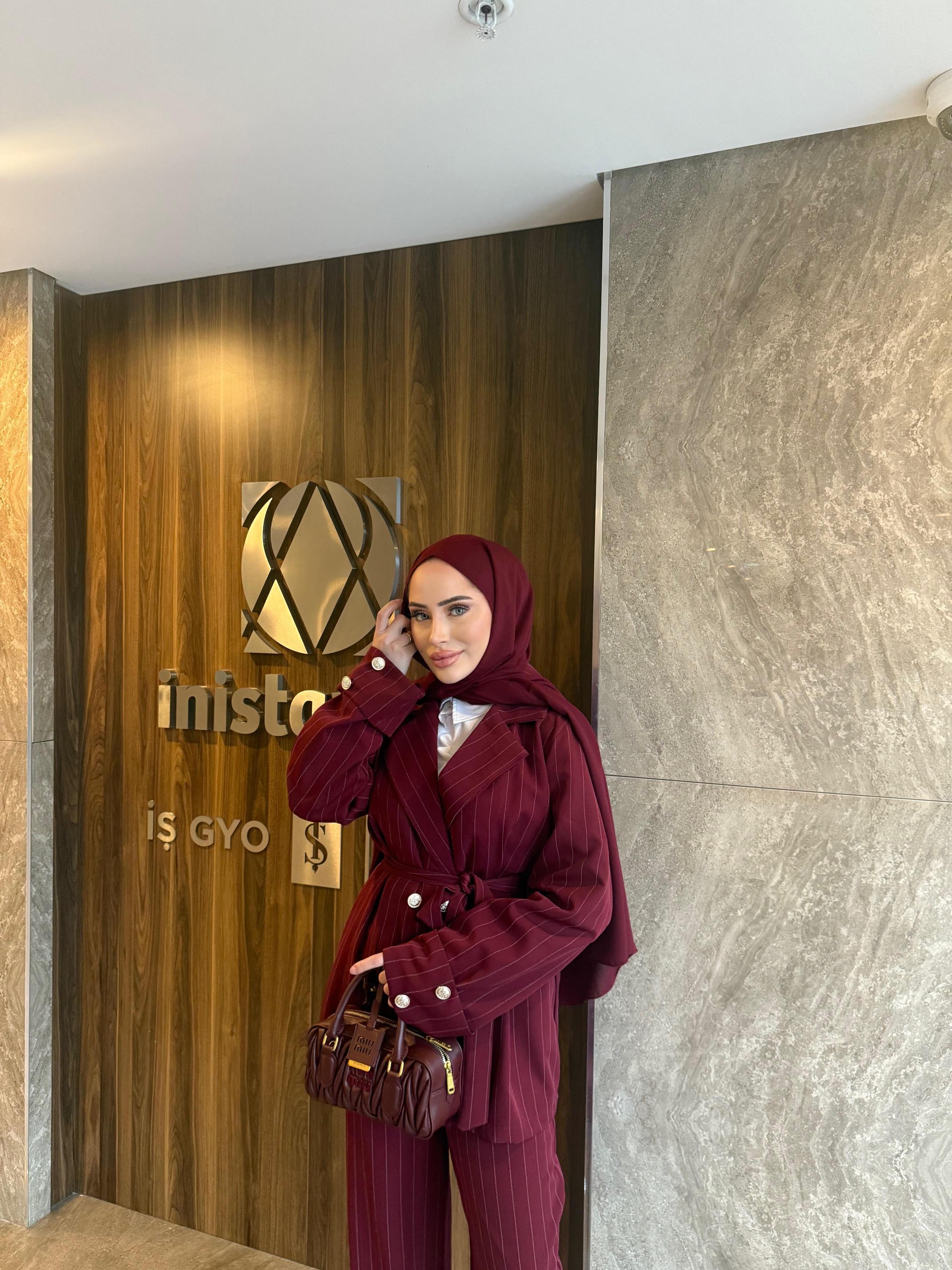 BORDO%20ÇİZGİLİ%20CEKET%20TAKIM%206102