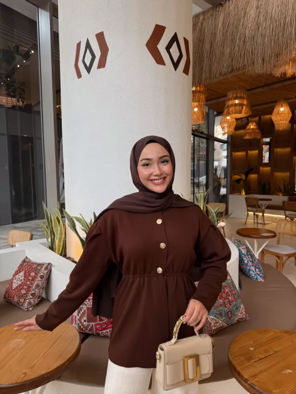 KAHVE  MERA TRİKO CEKET  2517