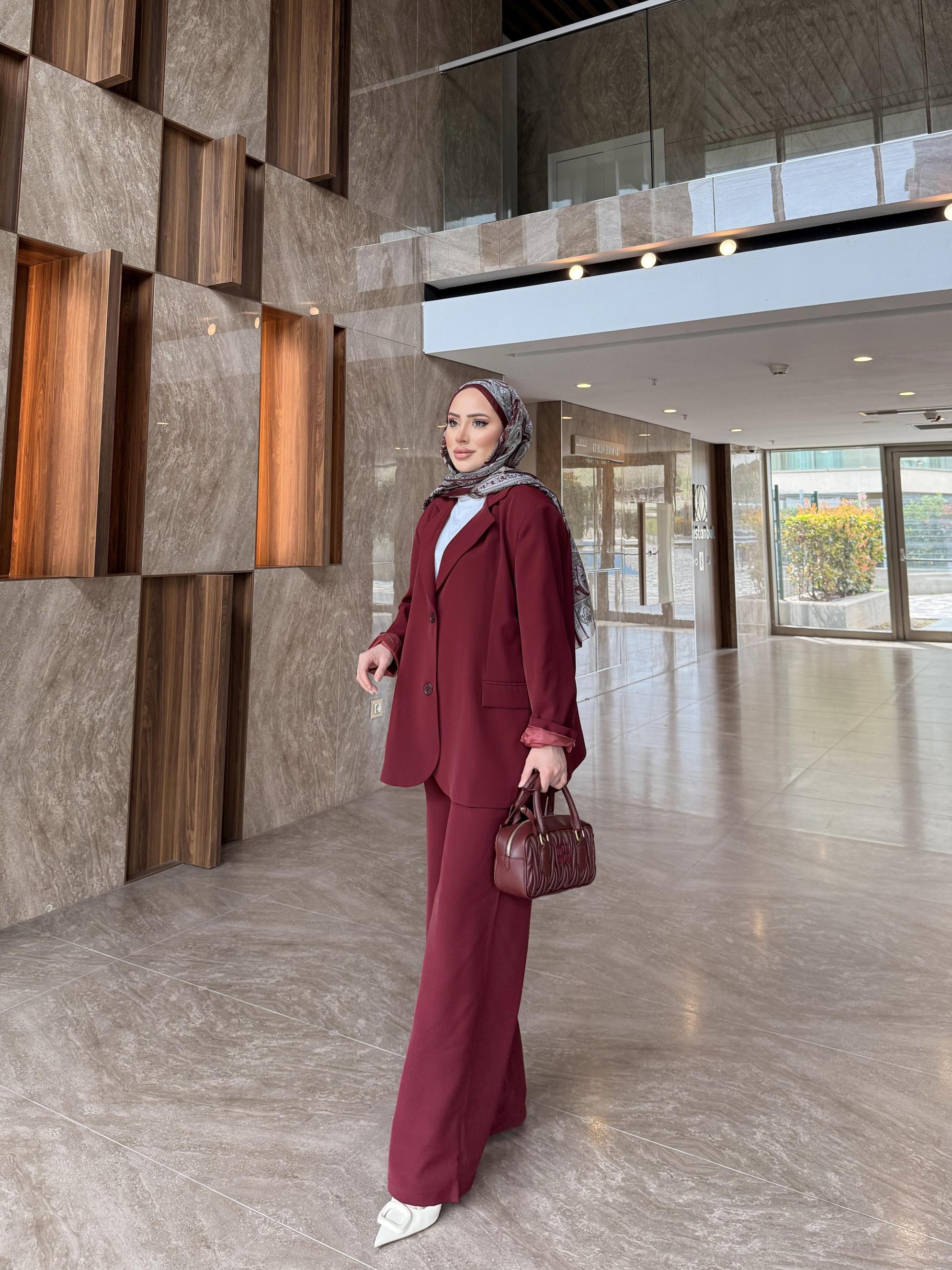BORDO%20ASTARLI%20ZARA%20CEKET%20TAKIM%205861