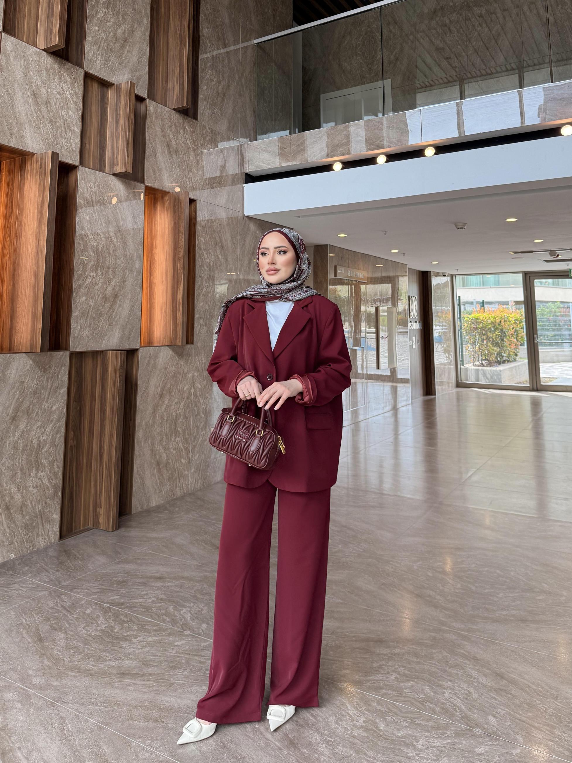 BORDO%20ASTARLI%20ZARA%20CEKET%20TAKIM%205861