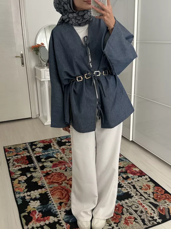 ZAYN KOT  Bağlamalı Ceket 1116 