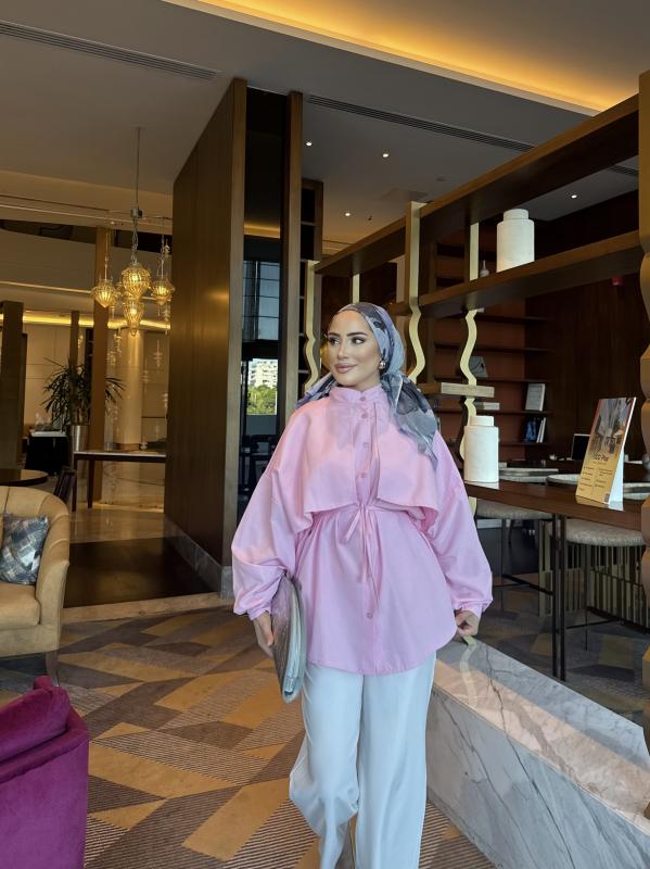 PEMBE OLİVA GÖMLEK 1162