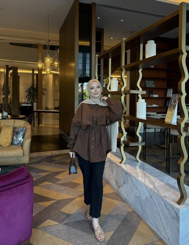 KAHVE OLİVA GÖMLEK 1162