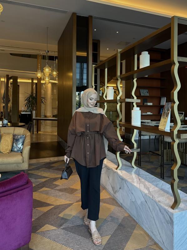 KAHVE OLİVA GÖMLEK 1162