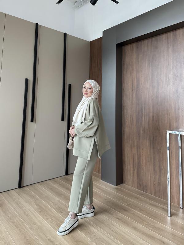 HAKİ SCUBA BALON KOL TAKIM 1105