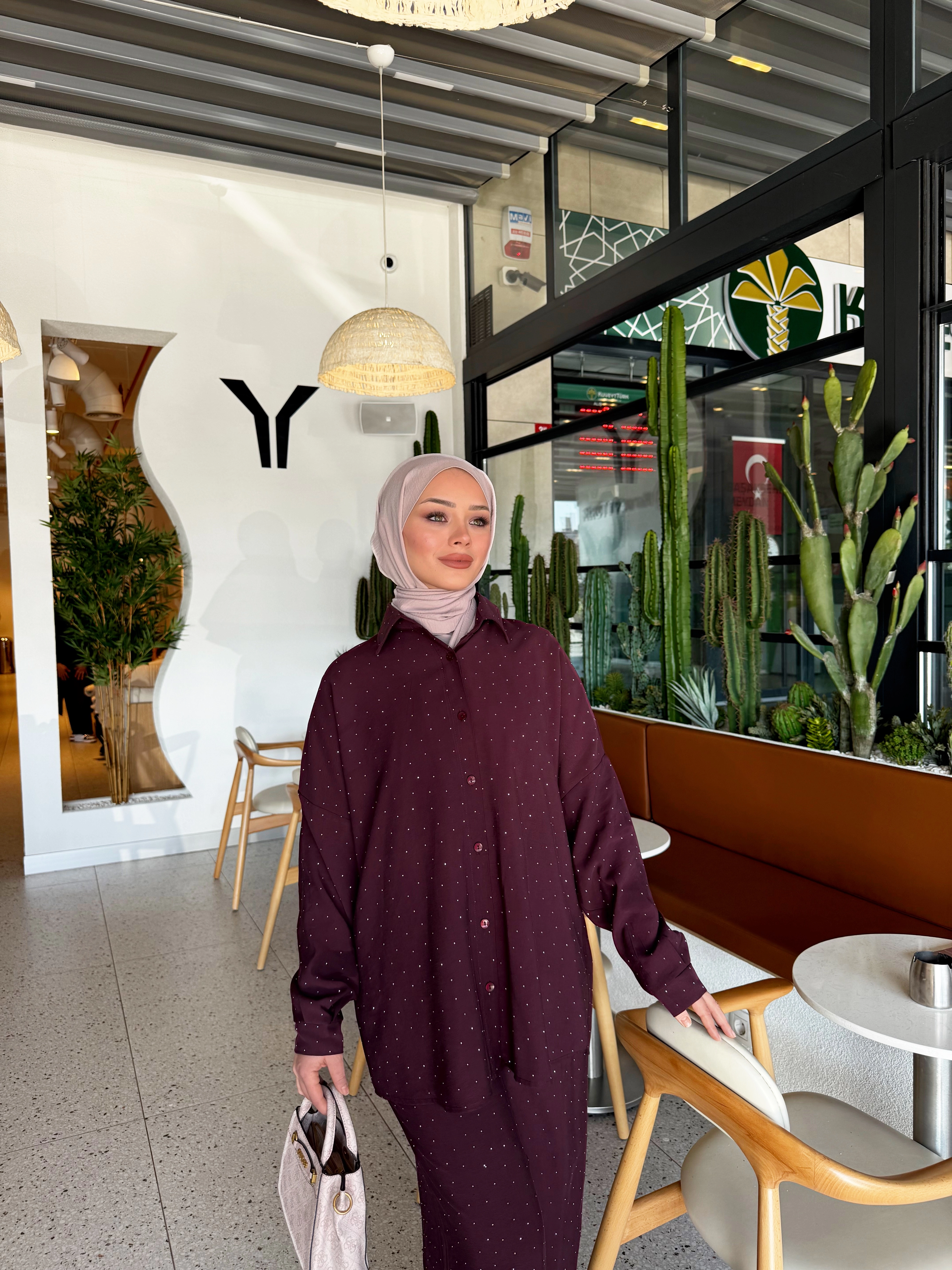 MÜRDÜM TAŞLI MODAL TAKIM 1202