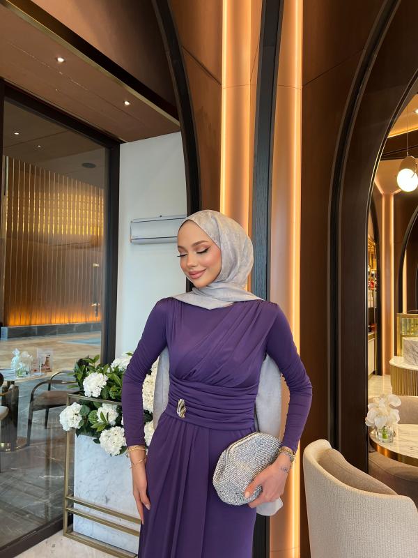 LİLA PİNTEREST ELBİSE 1360