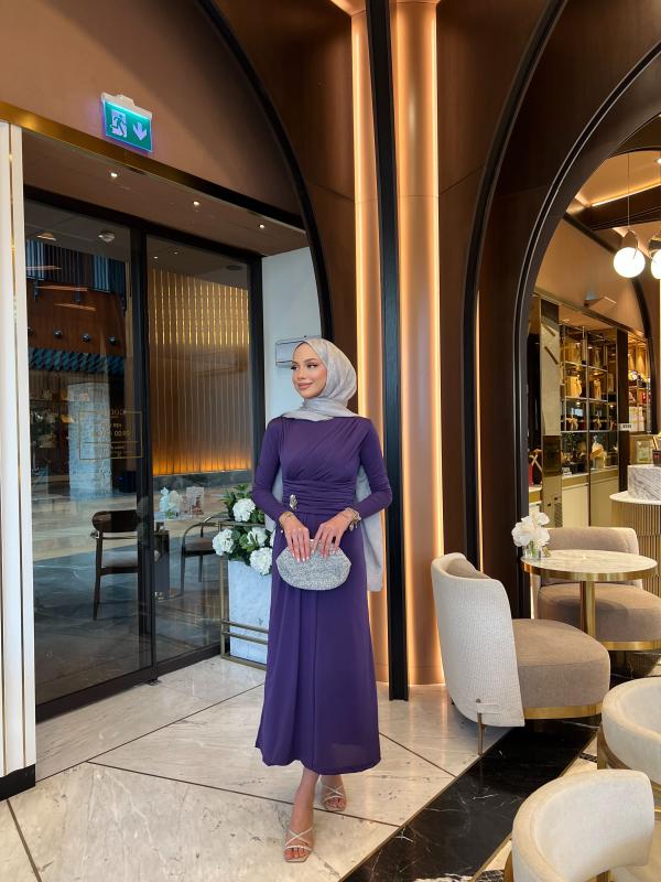 LİLA PİNTEREST ELBİSE 1360