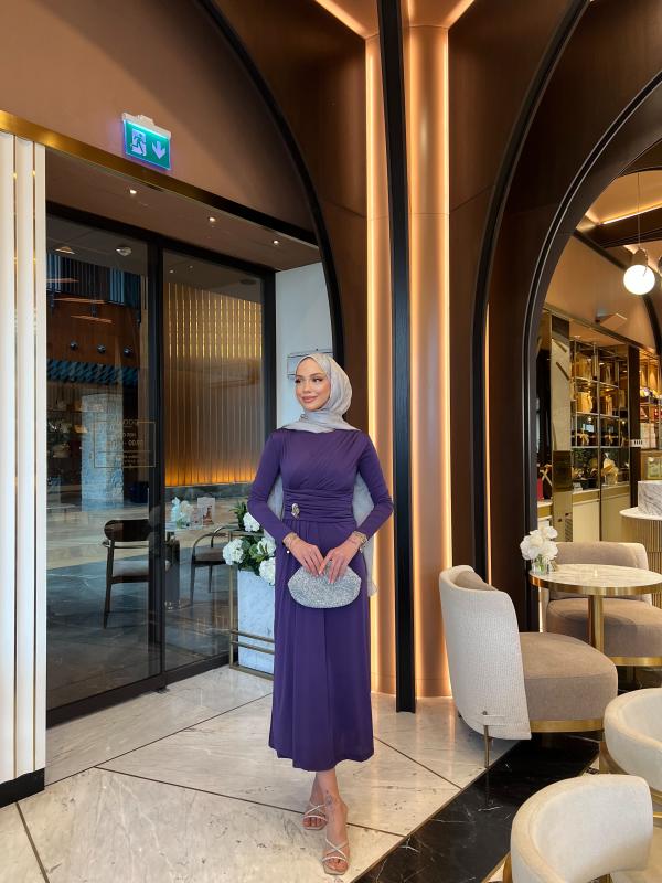 LİLA PİNTEREST ELBİSE 1360