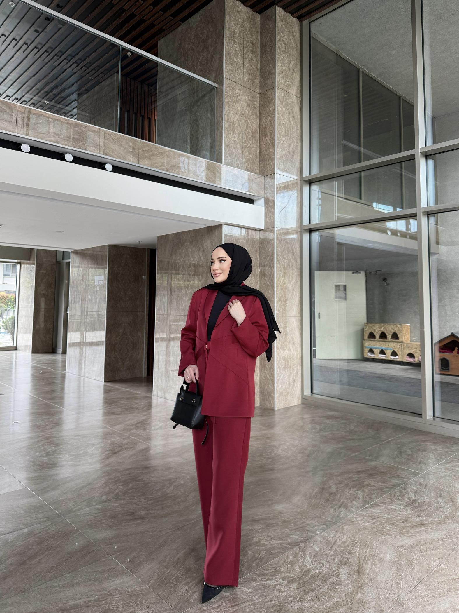 BORDO%20TOKALI ASTARLI%20CEKET%20TAKIM%203834