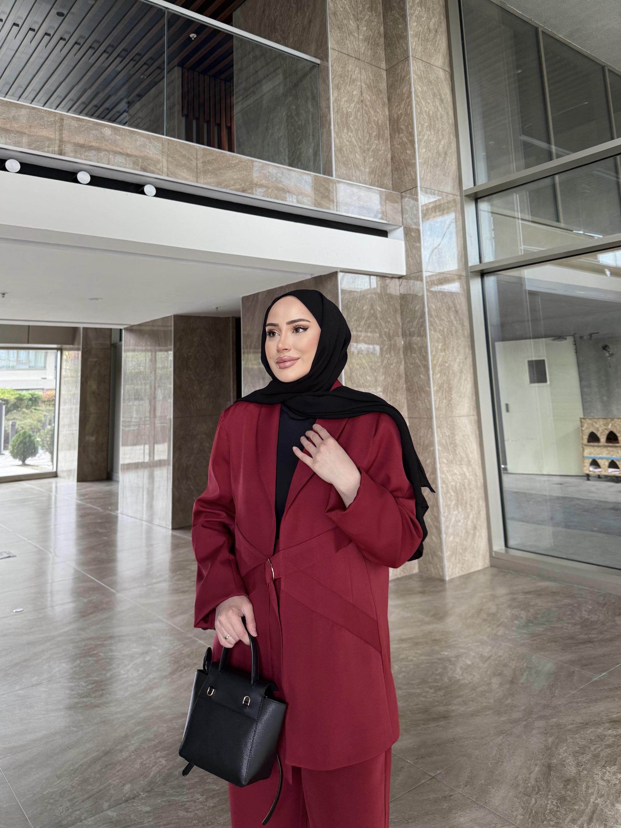 BORDO%20TOKALI ASTARLI%20CEKET%20TAKIM%203834