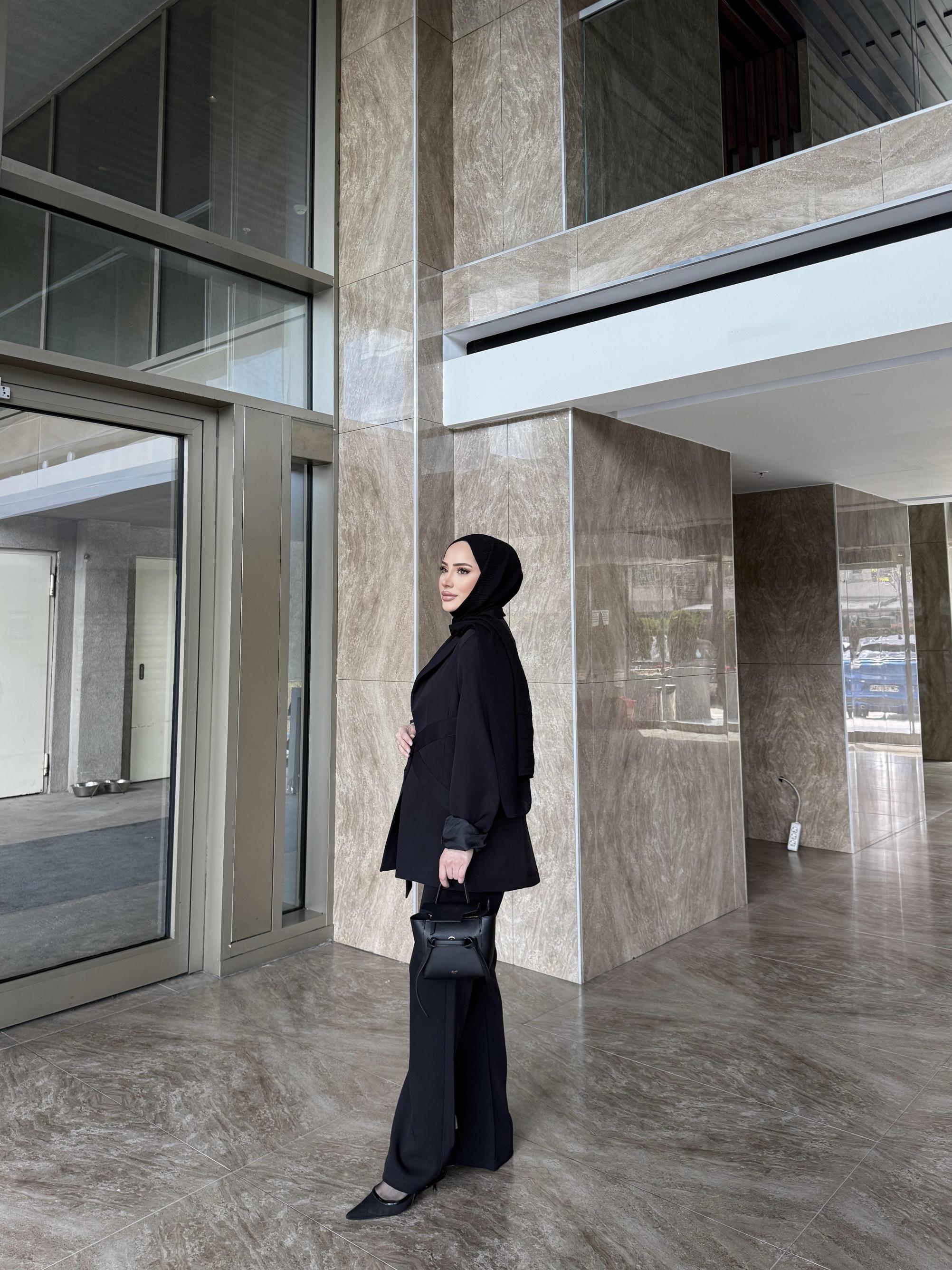 SİYAH%20TOKALI ASTARLI%20CEKET%20TAKIM%203834