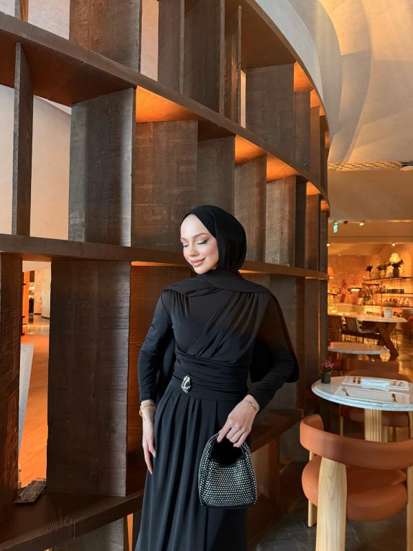 SİYAH PİNTEREST ELBİSE 1360