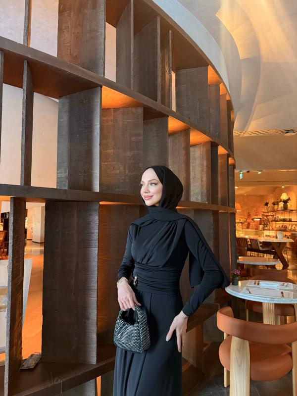 SİYAH PİNTEREST ELBİSE 1360