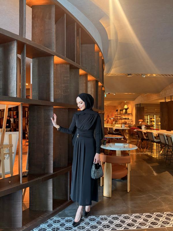 SİYAH PİNTEREST ELBİSE 1360