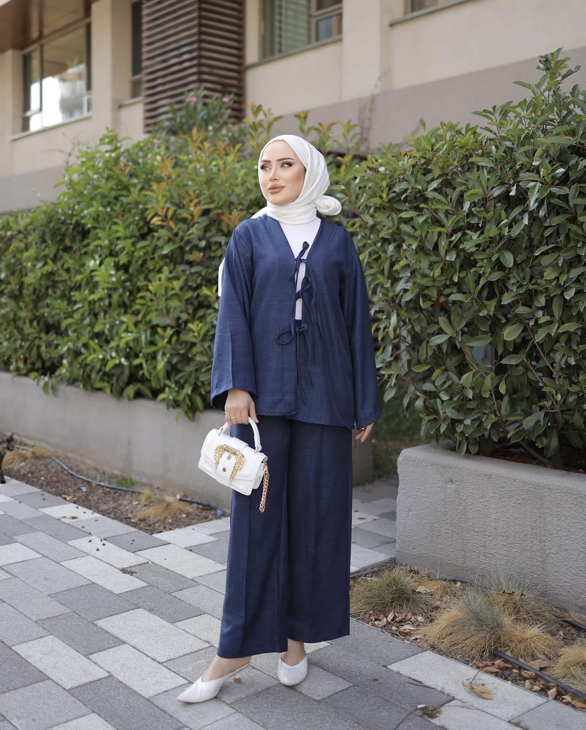 LACİVERT%20KETEN%20KİMONA%20TAKIM%203737