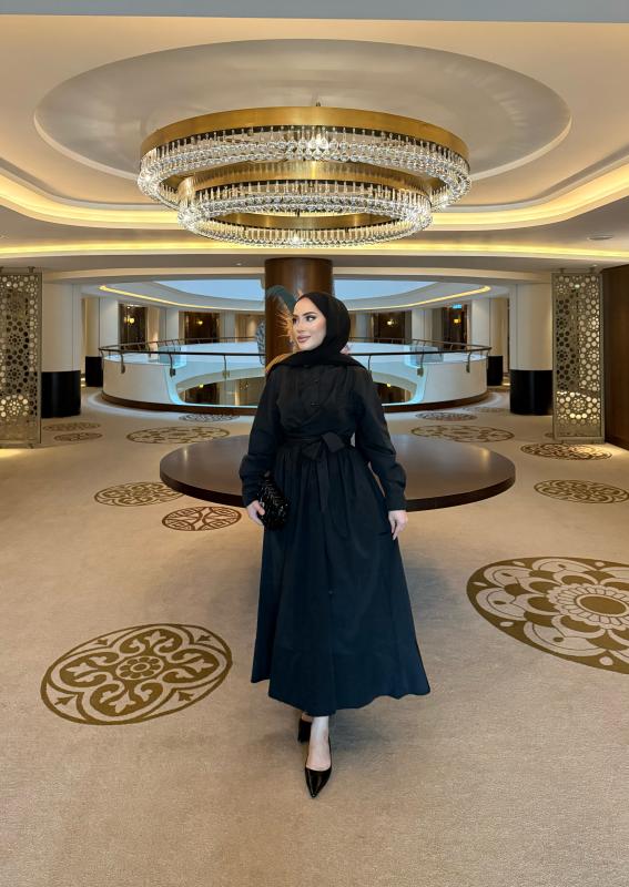 SİYAH TREND ELBİSE 1099