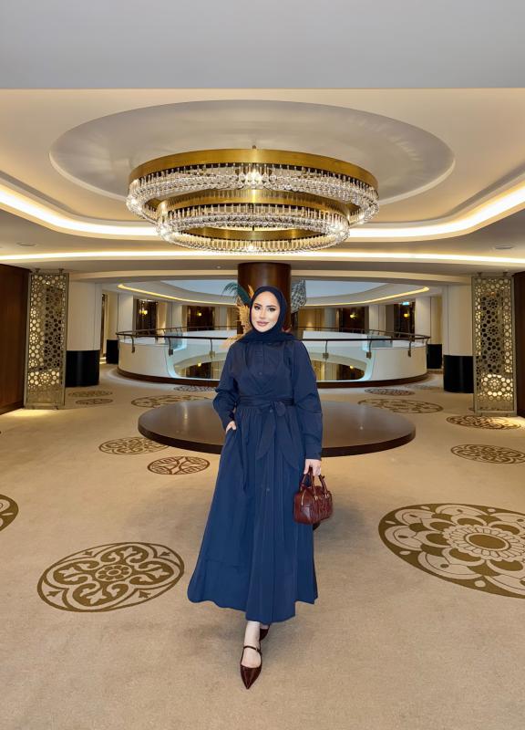 LACİVERT TREND ELBİSE 1099