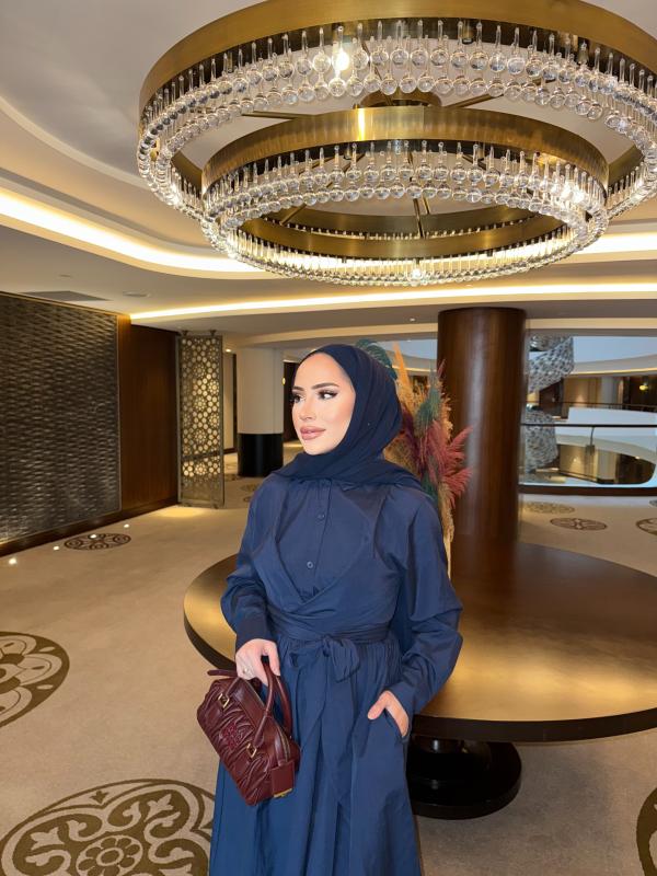 LACİVERT TREND ELBİSE 1099