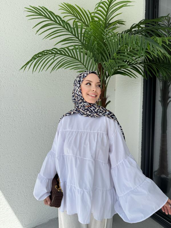 BEYAZ LİNA KATKAT GÖMLEK 1160