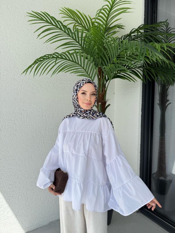 BEYAZ LİNA KATKAT GÖMLEK 1160