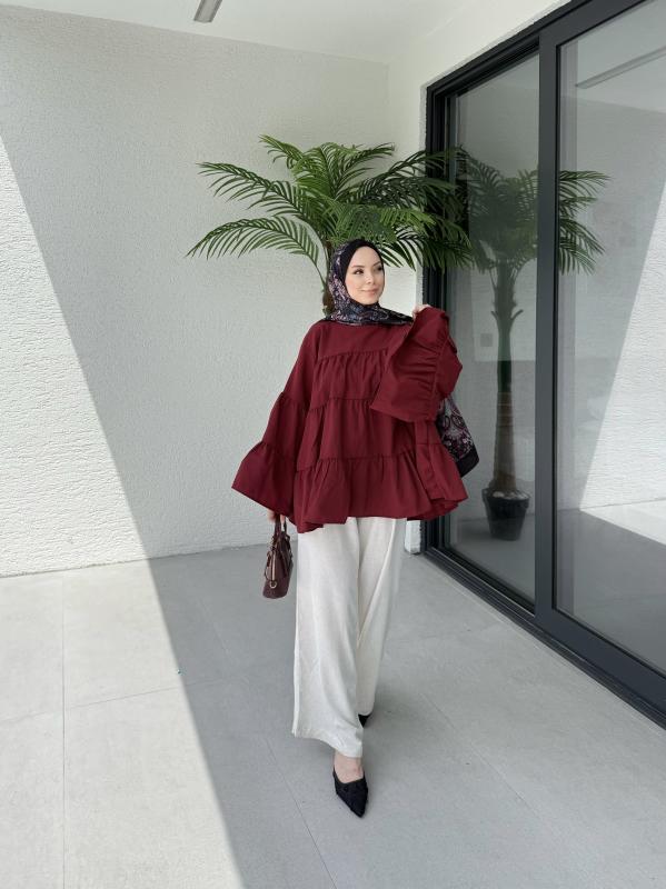 BORDO  LİNA KATKAT GÖMLEK 1160