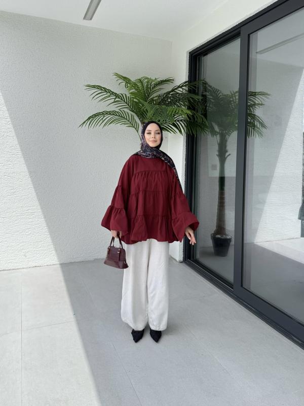 BORDO  LİNA KATKAT GÖMLEK 1160