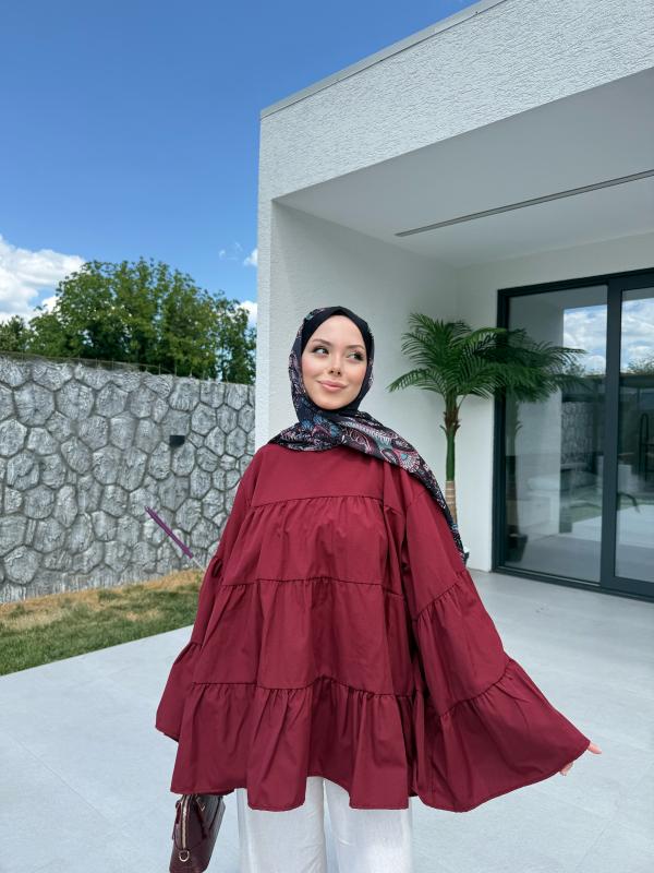 BORDO  LİNA KATKAT GÖMLEK 1160