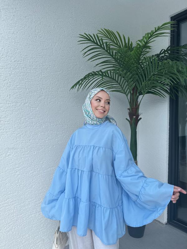 MAVİ LİNA KATKAT GÖMLEK 1160