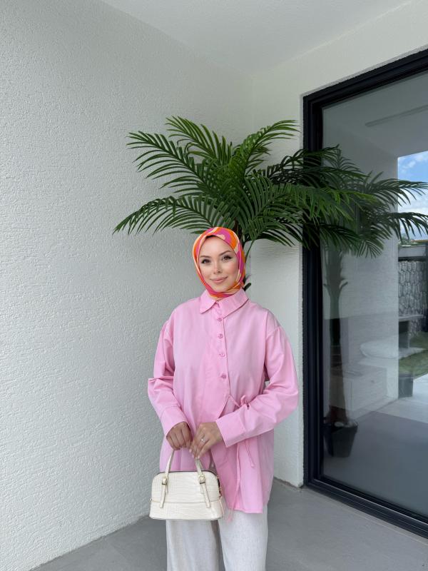 PEMBE ASEL ÇAPRAZ GÖMLEK 1155