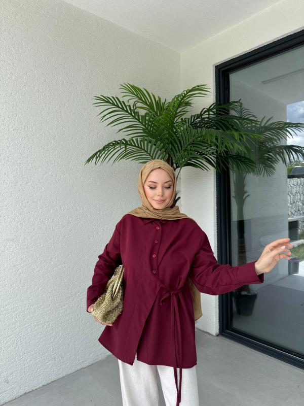 BORDO  ASEL ÇAPRAZ GÖMLEK 1155