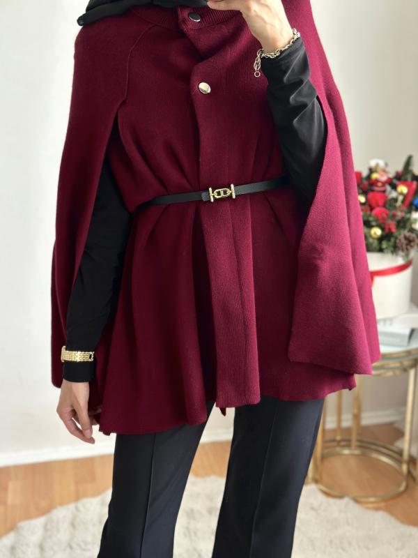 Bordo Zara Kaşmir Ceket 6139