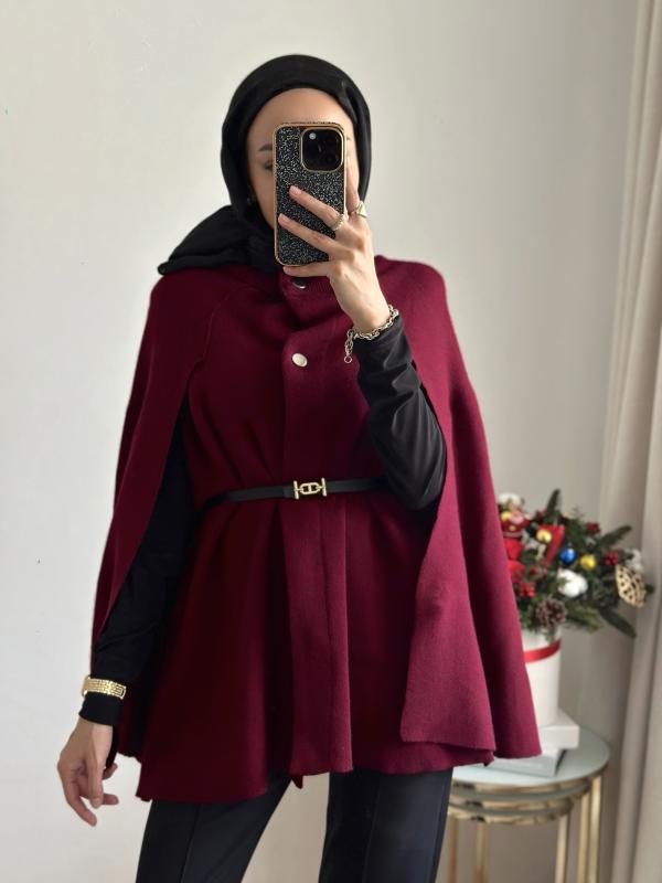 Bordo Zara Kaşmir Ceket 6139