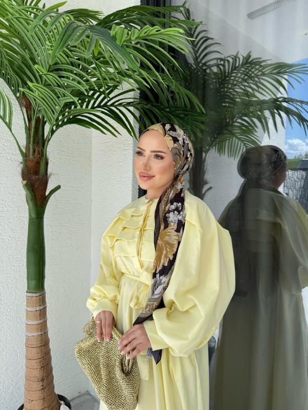 SARI LİVA ELBİSE 1158