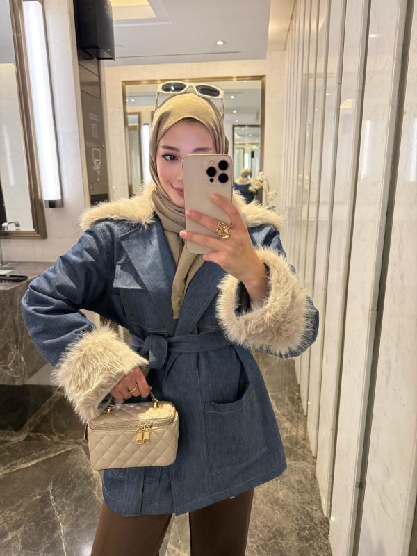 Jade Kürklü Kot Ceket  198