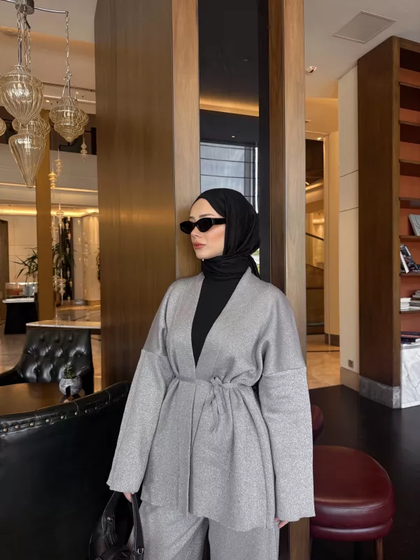 KOYU GRİ ECHO SİMLİ  TAKIM 2506