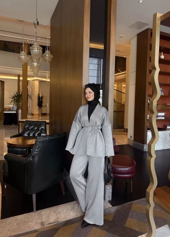 KOYU GRİ ECHO SİMLİ  TAKIM 2506