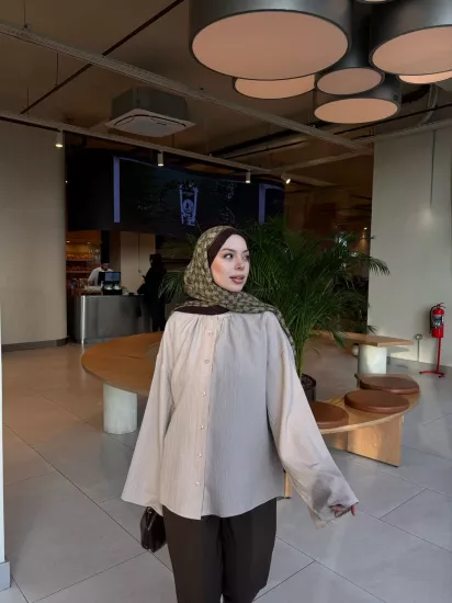 BEJ PAMİRA GÖMLEK 0210