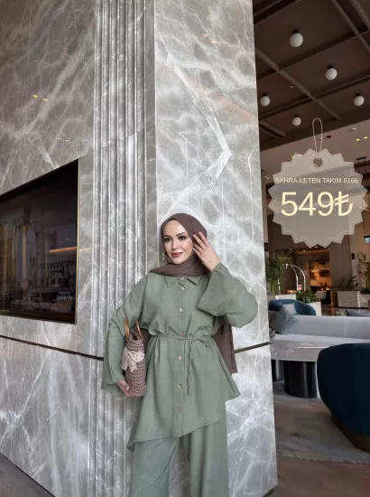 HAKİ SAHRA KETEN TAKIM 6166
