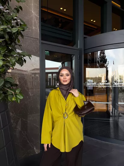 YAĞ YEŞİLİ ZEN GÖMLEK 0220