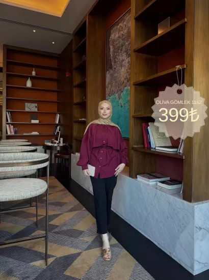 BORDO OLİVA GÖMLEK 1162﻿