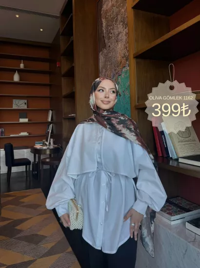 BEYAZ OLİVA GÖMLEK 1162 ﻿