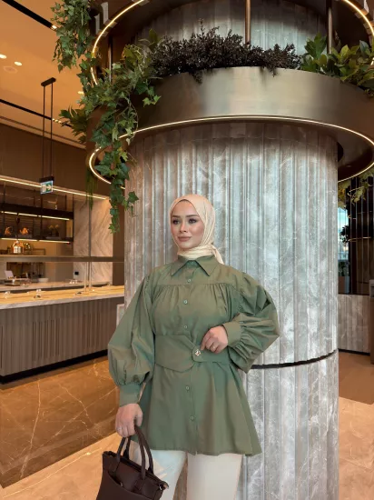 YEŞİL DURU GÖMLEK 6105