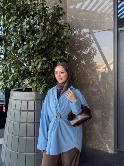 MAVİ  ZEN GÖMLEK 0220