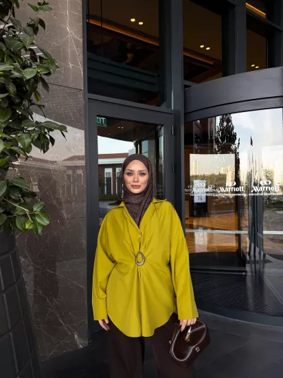 YAĞ YEŞİLİ ZEN GÖMLEK 0220