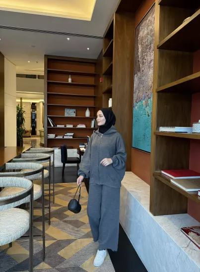 ANTRASİT Crush  Triko Takım 2514