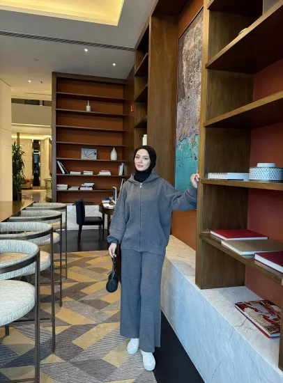 ANTRASİT Crush  Triko Takım 2514